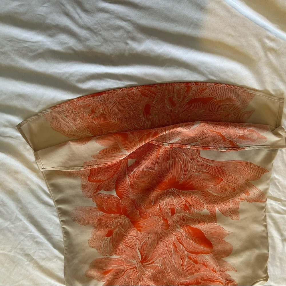 The Limited Orange and Cream Floral Blouse - Picture 6 of 6
